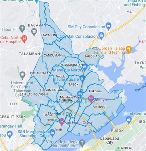 mandaue barangay map|Google Maps.